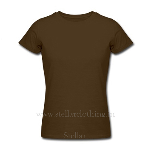 Plain T-Shirt for Women – Brown 