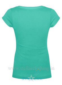 Aqua Blue Scoop Neck Back 1