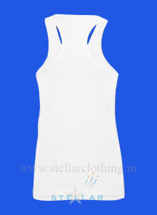 Women’s White Singlet Back