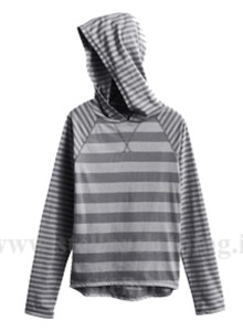 Striped Hooded Sweatshirt