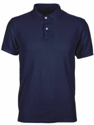 Men's Classic Cotton Polo T-Shirt – Navy Blue